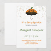 Cute Little Pumpkin Baby Sprinkle Kaart (Voorkant / Achterkant)