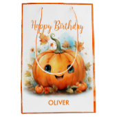 Cute Little Pumpkin Birthday Medium Cadeauzakje (Voorkant)