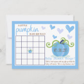 Cute Little Pumpkin Boys Baby shower Bingo Cards Kaart (Voorkant)
