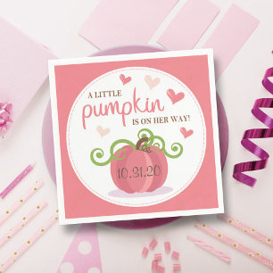 Cute Little Pumpkin Girls Baby shower Servet