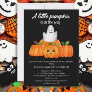 Cute Little Pumpkin Op Weg Baby Shower Kaart