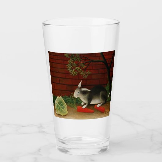 Cute Little Rabbit (Pet Animal) (Henri Rousseau) Glas (Voorkant)