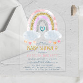 Cute Little Rainbow-Baby shower Acryl Uitnodigingen