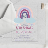 Cute Little Rainbow-Baby shower Acryl Uitnodigingen