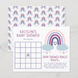 Cute Little Rainbow Baby shower Bingo