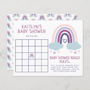 Cute Little Rainbow Baby shower Bingo