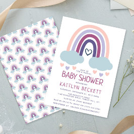 Cute Little Rainbow-Baby shower Kaart