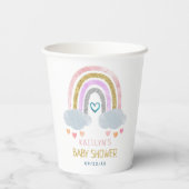 Cute Little Rainbow-Baby shower Papieren Bekers (Achterkant)