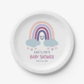 Cute Little Rainbow-Baby shower Papieren Bordje (Voorkant)