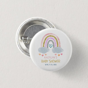 Cute Little Rainbow-Baby shower Ronde Button 3,2 Cm