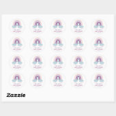 Cute Little Rainbow-Baby shower Ronde Sticker (Vel)