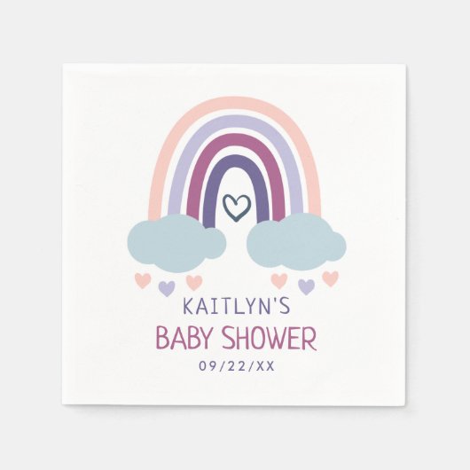 Cute Little Rainbow-Baby shower Servet (Voorkant)