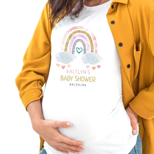 Cute Little Rainbow-Baby shower T-shirt
