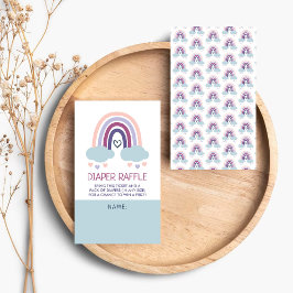 Cute Little Rainbow Diaper Raffle Enclosure Kaart