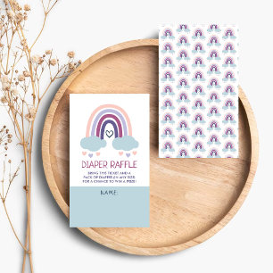 Cute Little Rainbow Diaper Raffle Enclosure Kaart