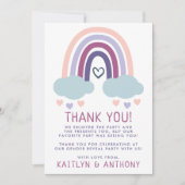 Cute Little Rainbow Gender Reopenbaart Party Bedankkaart (Voorkant)