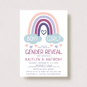 Cute Little Rainbow Gender Reopenbaart Party Kaart