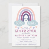 Cute Little Rainbow Gender Reopenbaart Party Kaart (Voorkant)