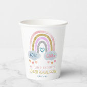 Cute Little Rainbow Gender Reopenbaart Party Papieren Bekers (Voorkant)