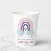 Cute Little Rainbow Gender Reopenbaart Party Papieren Bekers (Achterkant)