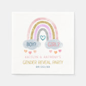 Cute Little Rainbow Gender Reopenbaart Party Servet (Voorkant)