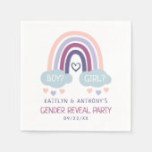 Cute Little Rainbow Gender Reopenbaart Party Servet (Voorkant)