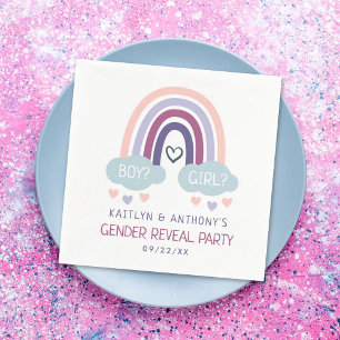 Cute Little Rainbow Gender Reopenbaart Party Servet
