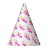 Cute Little Rainbow Lizard Gecko Unicorn Feesthoedjes (Links)