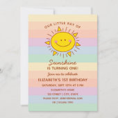 Cute Little Ray of Sunshine Baby First Birthday Kaart (Voorkant)