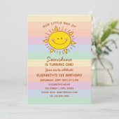 Cute Little Ray of Sunshine Baby First Birthday Kaart (Staand voorkant)