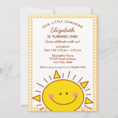 Cute Little Ray of Sunshine Kinder 1st Birthday Kaart (Voorkant)