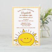 Cute Little Ray of Sunshine Kinder 1st Birthday Kaart (Staand voorkant)