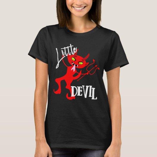Cute Little Red Devil Funny Graphic T-shirt (Voorkant)