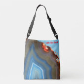 Cute Little Red Devil Hiding in Agate Crossb Crossbody Tas (Achterkant)