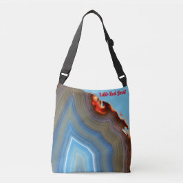 Cute Little Red Devil Hiding in Agate Crossb Crossbody Tas