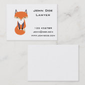 Cute Little Red Fox Illustration Visitekaartje (Voorkant / Achterkant)