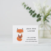 Cute Little Red Fox Illustration Visitekaartje (Staand voorkant)