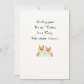 Cute Little Red Fox - in snow Christmas generic.  Feestdagenkaart (Achterkant)