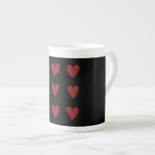 Cute Little Red Hearts Valentijnsdag Gift Porselein Kop (Voorkant rechts)
