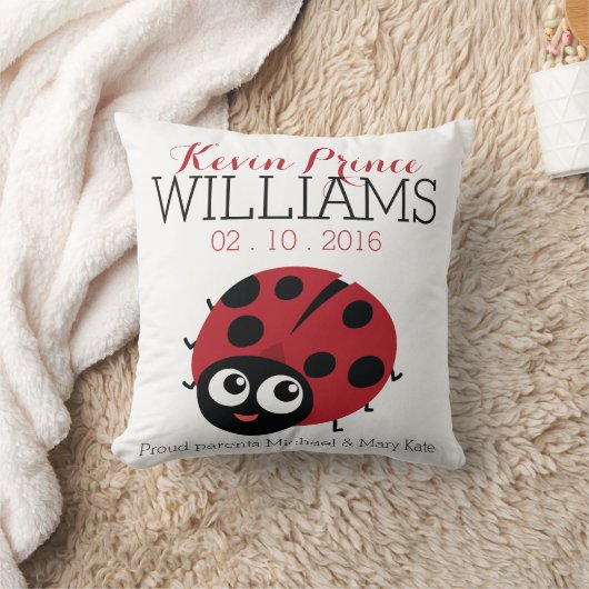 Cute Little RED LADYBUG Baby Birth keepomwille Kussen (Deken)