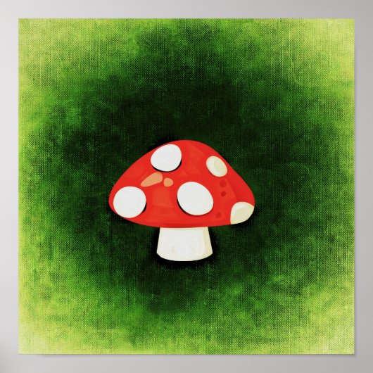 Cute Little Red Mushroom Poster (Voorkant)