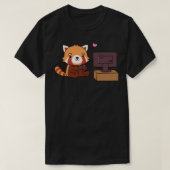 Cute Little Red Panda houdt van games T-shirt (Design voorkant)