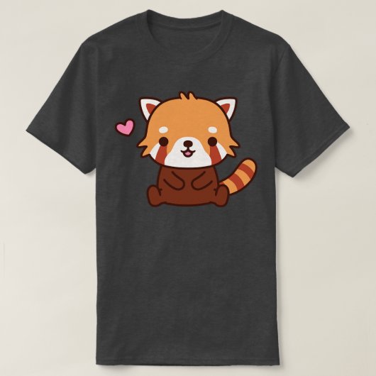 Cute Little Red Panda T-shirt (Design voorkant)
