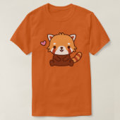 Cute Little Red Panda T-shirt (Design voorkant)