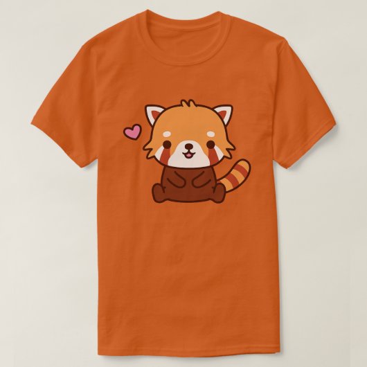 Cute Little Red Panda T-shirt (Design voorkant)