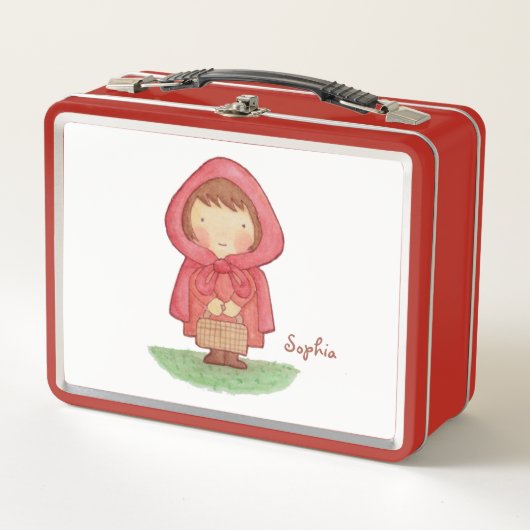 Cute Little Red Riding Hood Waterverf (Voorkant)