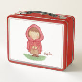 Cute Little Red Riding Hood Waterverf (Achterkant)