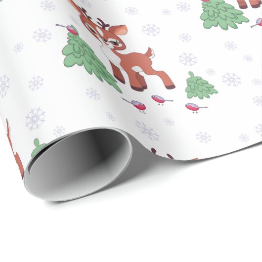 Cute Little Reindeer Cadeaupapier (Rol Hoek)