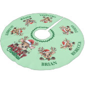 Cute Little Reindeer Christmas Tree Skirt Kerstboom Rok (Gekanteld)