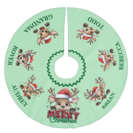 Cute Little Reindeer Christmas Tree Skirt Kerstboom Rok